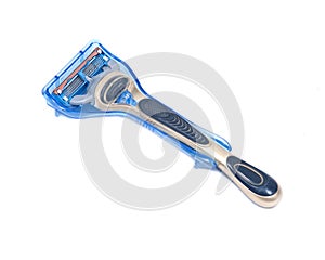 Used razor blades with handle