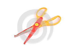 Used serrated color scissors