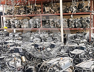 Used spare parts shop in qatar with many old engines