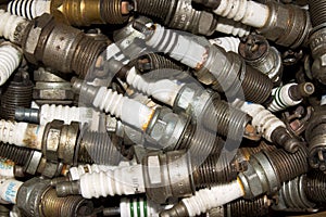 Used spark plugs