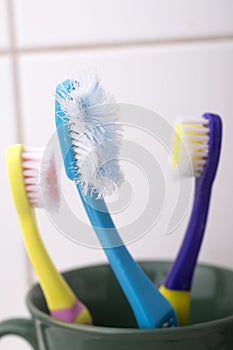 Used toothbrushes