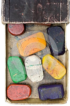 Used Wax Crayons