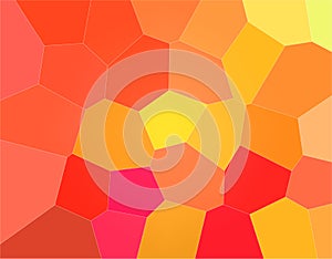 Useful abstract illustration of yellow, orange and red colorful Gigant hexagon. Stunning background for your prints