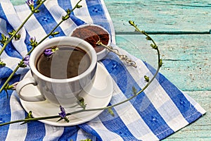 Useful chicory drink and flowers