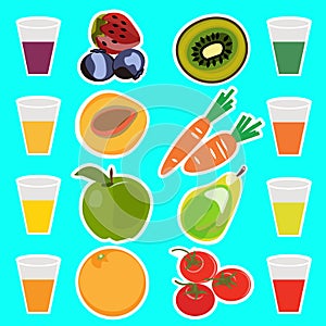 Useful delicious fresh fruit juices