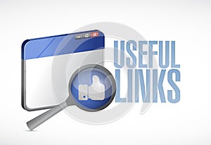 Useful links browser illustration design