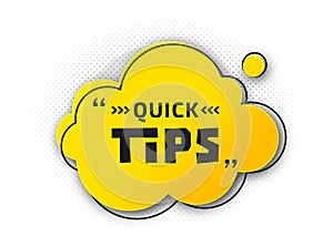 Useful quick tip. Trick suggesting advice and help