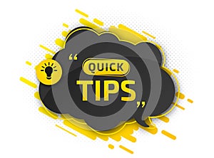 Useful quick tip. Trick suggesting advice and help