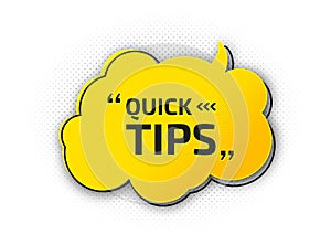 Useful quick tip. Trick suggesting advice and help