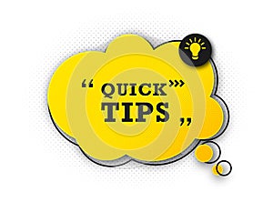 Useful quick tip. Trick suggesting advice and help