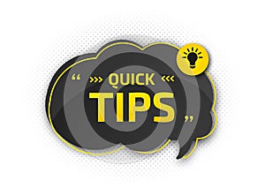 Useful quick tip. Trick suggesting advice and help photo
