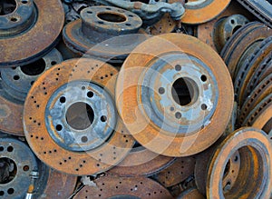 Useless, old rusty brake discs