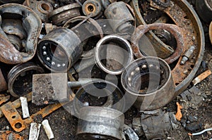 Useless, rusty bearings and other parts