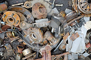 Useless, rusty brake discs and other parts photo