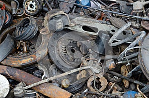 Useless, worn out rusty clutch discs and other