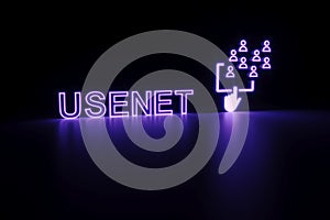 USENET neon concept self illumination background 3D