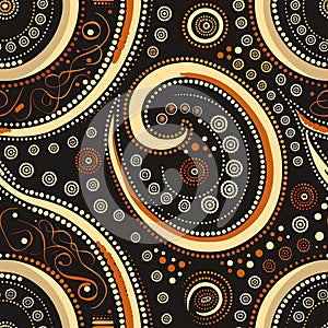 Aboriginal art inspired seamless tile