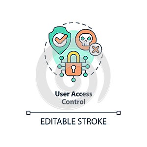 User access control concept icon