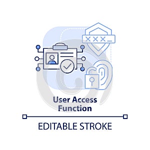 User access function light blue concept icon