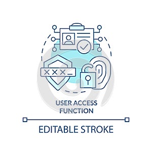 User access function turquoise concept icon