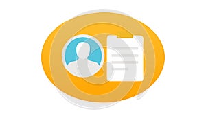 User Account with Document Icon: Profile Information Display, vector design Generative AI photo