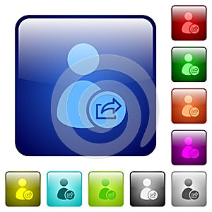 User account export data color square buttons