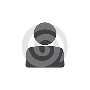 User account icon , person solid logo illustration, pictog