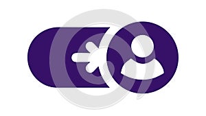 User Account Toggle Icon: Switching Profile Management, vector design Generative AI photo