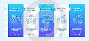 User behaviour analytics onboarding vector template