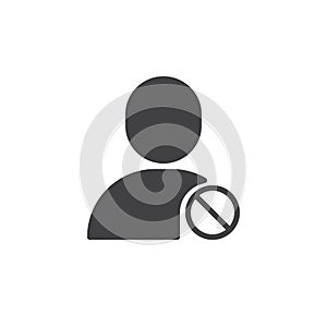 User block icon vector