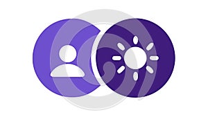 User Brightness Display Settings Icon, for Visual Preferences, vector design Generative AI