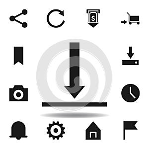 user broaden download icon. set of web illustration icons. signs, symbols can be used for web, logo, mobile app, UI, UX
