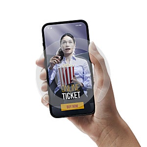 User buying movie tickets online