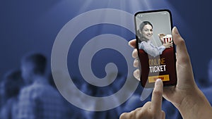 User buying movie tickets online