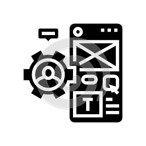 user centered design ucd glyph icon vector illustration