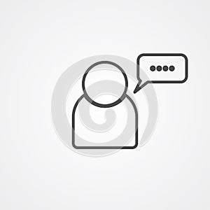 User and chat vector icon sign symbol
