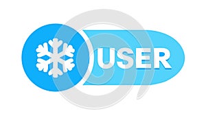 User Cold Mode Profile Icon, for Personalized Climate Setting, vector design Generative AI photo
