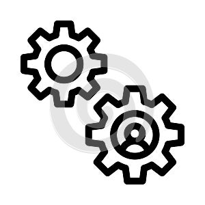 User configure vector thin line icon