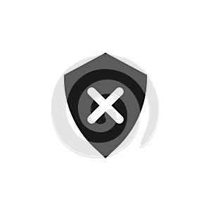 user cross shield icon. Signs and symbols can be used for web, logo, mobile app, UI, UX