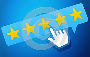 User Customer Review Product Rating Feedback Concept