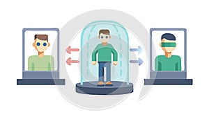 User Data Flow, Digital Information Exchange Concept vector design Generative AI