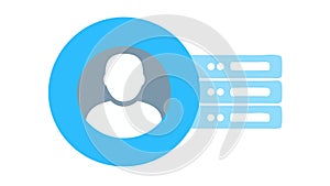 User Data Icon: Profile Storage Server Connection, vector design Generative AI