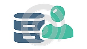 User and Database for Data Management, vector design Generative AI