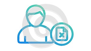 User Delete Document, Data Management and Cleanup Icon, vector design Generative AI