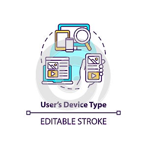 User device type concept icon