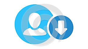 User Download Icon: Profile Data Transfer Account Backup, vector design Generative AI photo