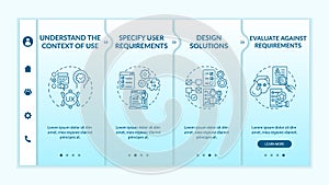 User-driven development onboarding vector template