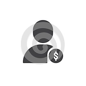 User earnings icon vector