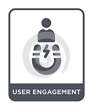 user engagement icon in trendy design style. user engagement icon isolated on white background. user engagement vector icon simple