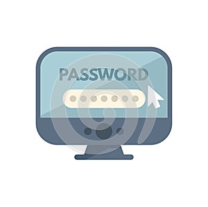 User entering password on computer for website login